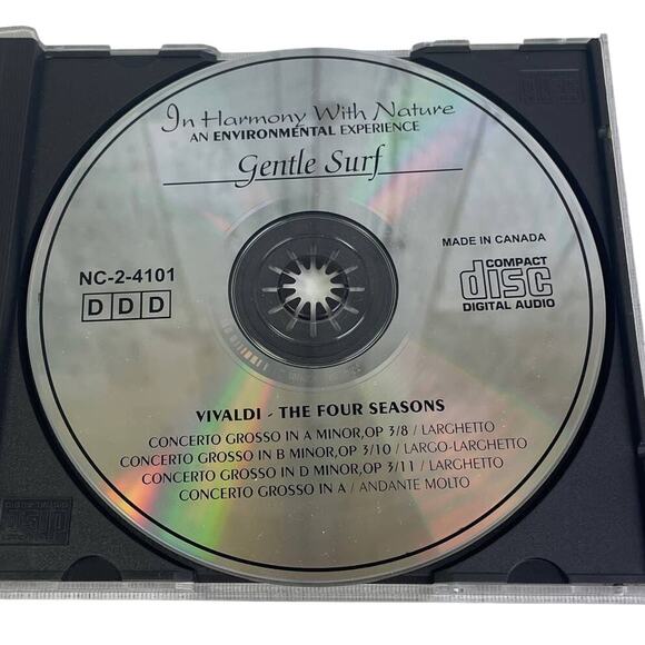 Vintage 1994 In Harmony With Nature Gentle Surf Vivaldi Seasons Music Audio CD - Picture 2 of 3